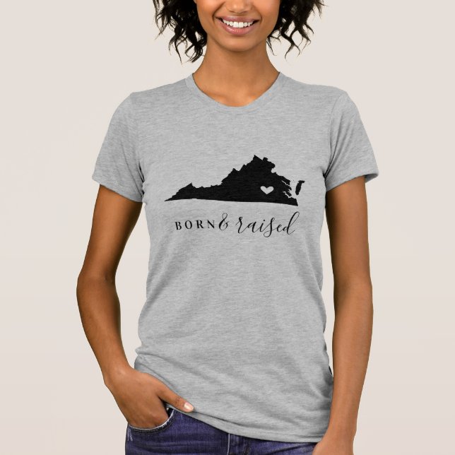 Virginia Born and Raised State Tee (Front)