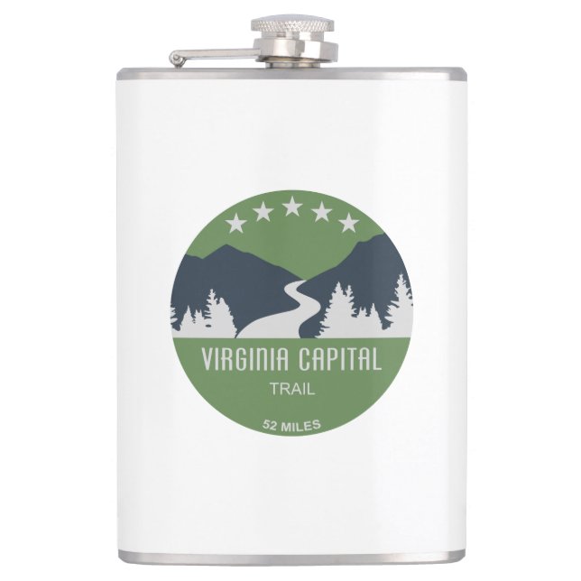 Virginia Capital Trail Hip Flask (Front)