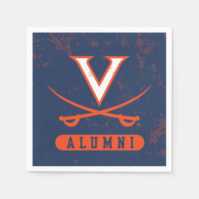 Virginia Cavaliers Alumni Distressed Napkin (Front)