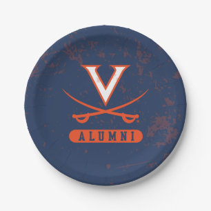 Virginia Cavaliers Alumni Distressed Paper Plate
