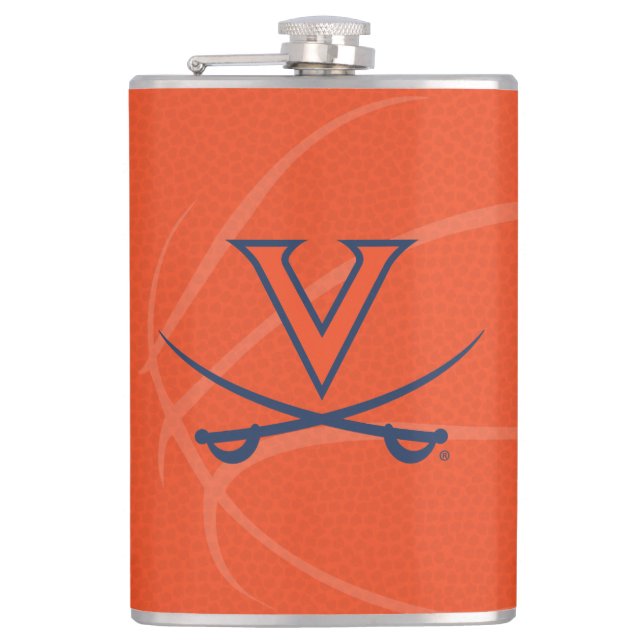 Virginia Cavaliers Basketball Hip Flask (Front)
