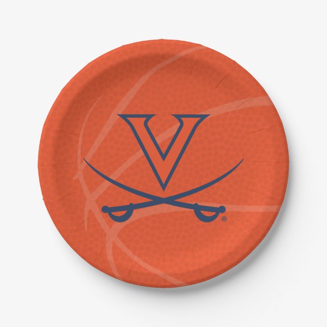 Virginia Cavaliers Basketball Paper Plate (Front)