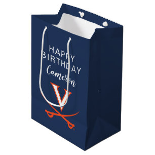 Virginia Cavaliers Birthday Medium Gift Bag