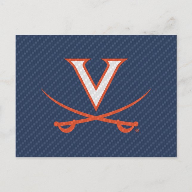 Virginia Cavaliers Carbon Fibre Invitation Postcard (Front)