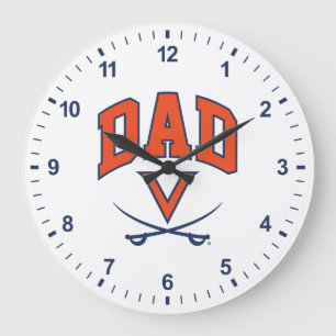 Virginia Cavaliers Dad Large Clock