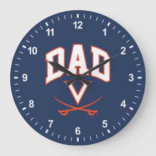 Virginia Cavaliers Dad Large Clock