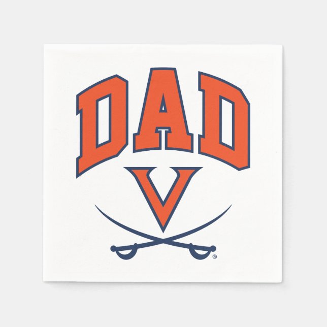 Virginia Cavaliers Dad Napkin (Front)