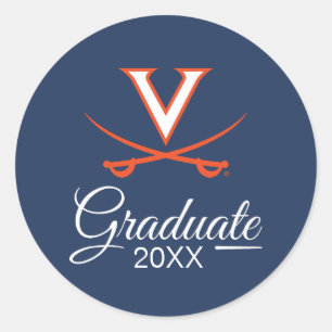 Virginia Cavaliers   Graduation Classic Round Sticker