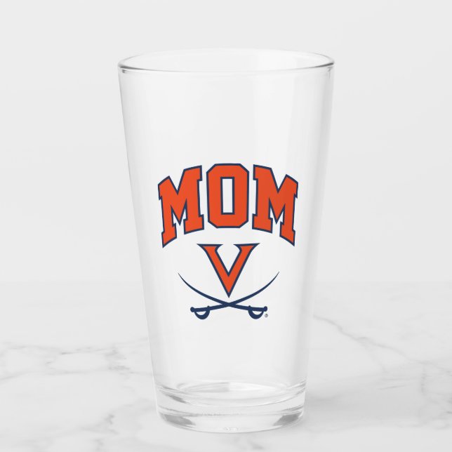 Virginia Cavaliers Mom Glass (Front)