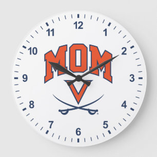 Virginia Cavaliers Mom Large Clock