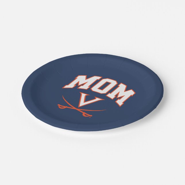 Virginia Cavaliers Mom Paper Plate (Angled)