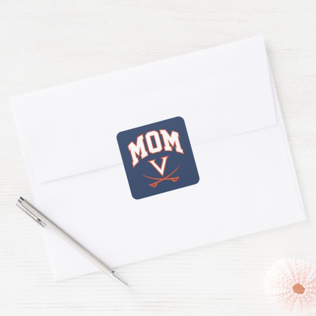 Virginia Cavaliers Mum Square Sticker (Envelope)