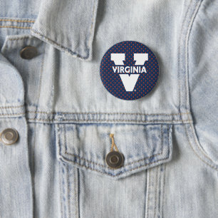 Virginia Cavaliers Polka Dots 6 Cm Round Badge