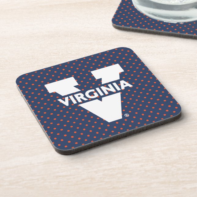 Virginia Cavaliers Polka Dots Coaster (Left Side)