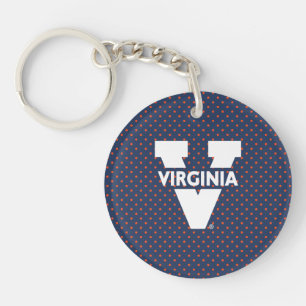 Virginia Cavaliers Polka Dots Key Ring