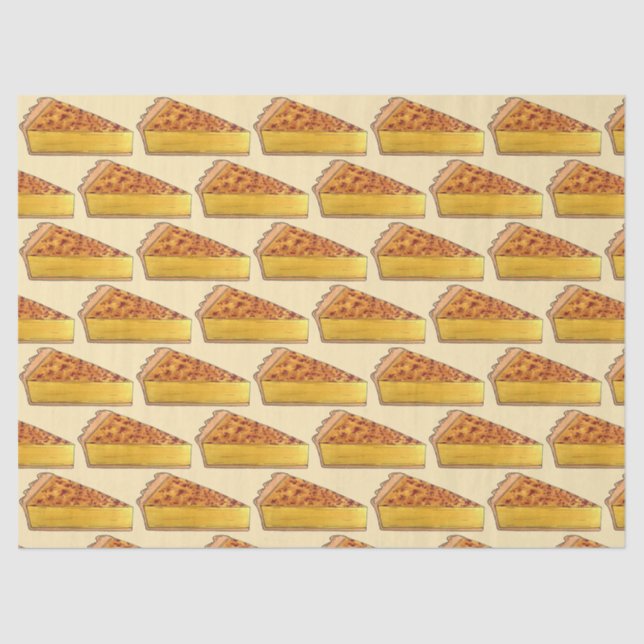 Virginia Chess Pie Southern US Cuisine Dessert Tissue Paper (Front)