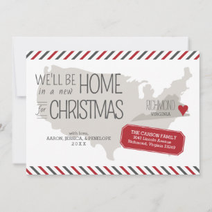 Virginia Christmas Moving Announcement Holiday