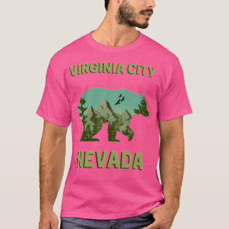 Virginia City Nevada Mountains - Bear Landscape Ac T-Shirt