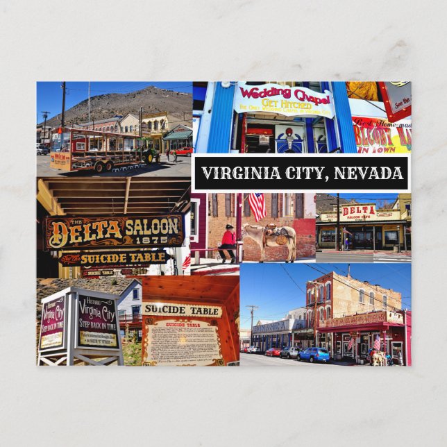 VIRGINIA CITY, NEVADA POSTCARD (Front)