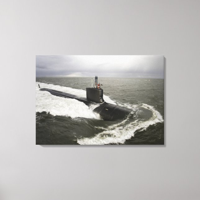 Virginia-class attack submarine canvas print (Front)