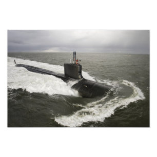 Virginia-class attack submarine photo print