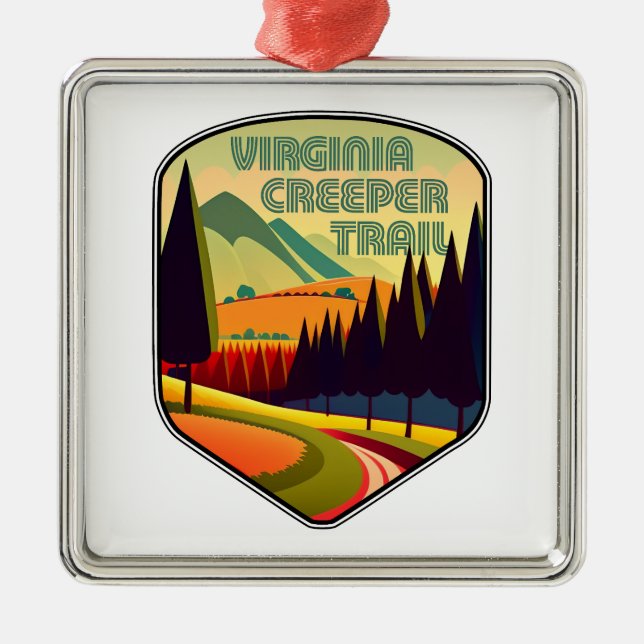 Virginia Creeper Trail Colours Metal Tree Decoration (Front)