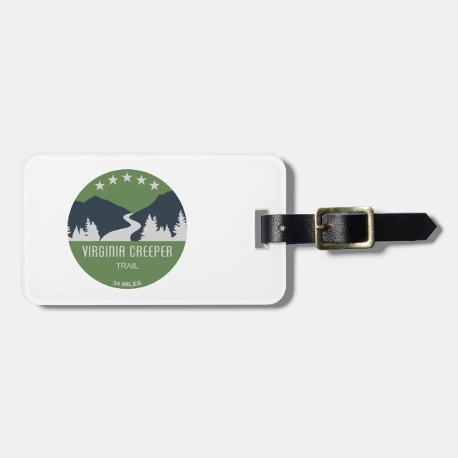 Virginia Creeper Trail Luggage Tag (Front Horizontal)
