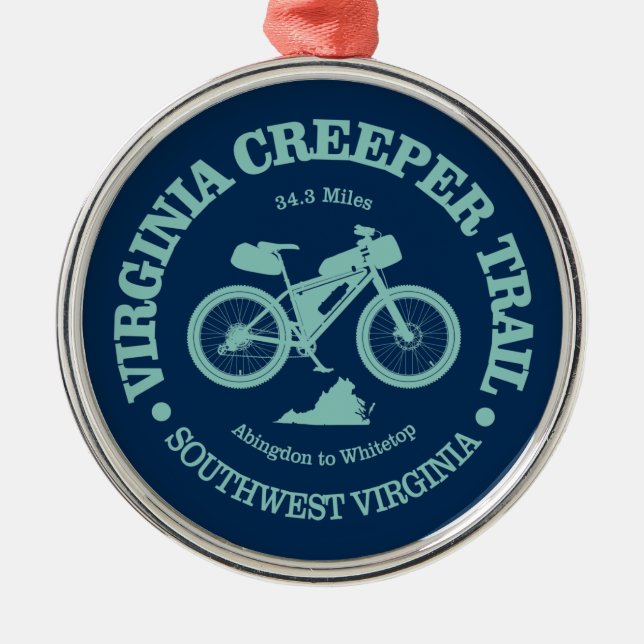 Virginia Creeper Trail (MB) Metal Tree Decoration (Front)