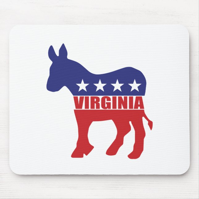 Virginia Democrat Donkey Mouse Pad (Front)
