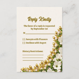 Virginia Dogwood Wedding RSVP Card