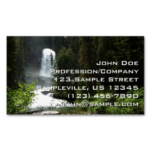 Virginia Falls at Glacier National Park Magnetic Business Card
