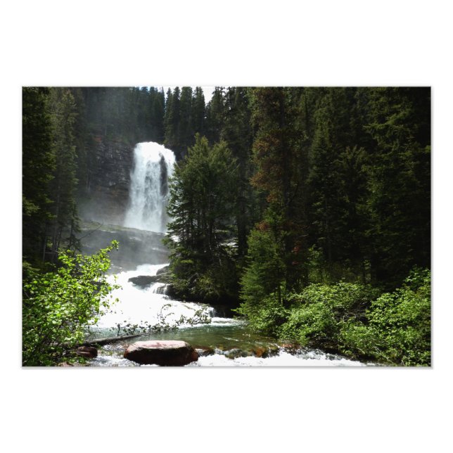 Virginia Falls at Glacier National Park Photo Print (Front)