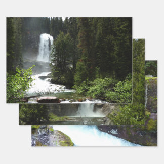 Virginia Falls at Glacier National Park Wrapping Paper Sheet