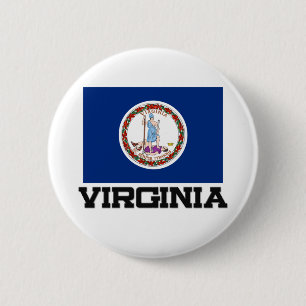 Virginia Flag 6 Cm Round Badge