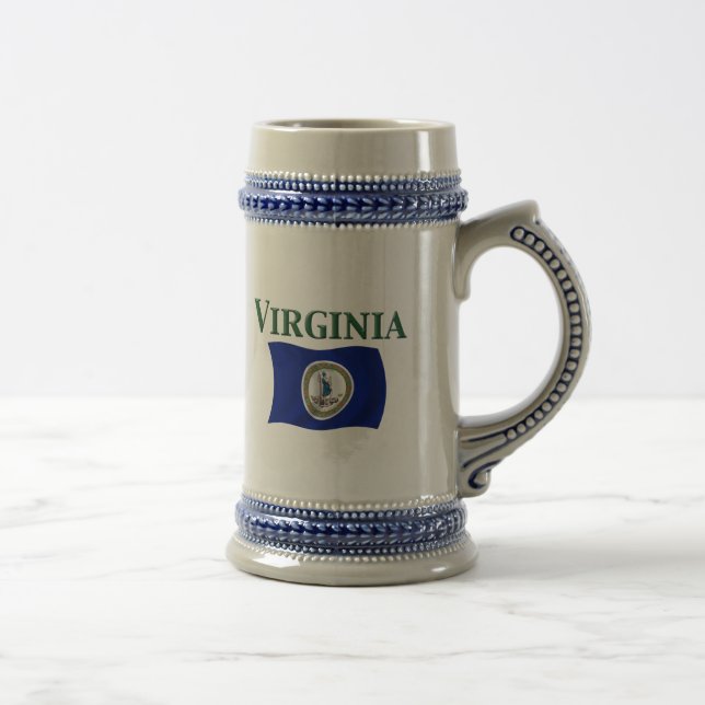 Virginia Flag Beer Stein (Right)