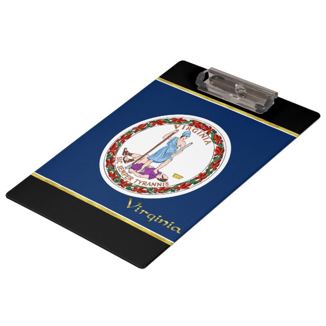 Virginia flag clipboard (Angled)