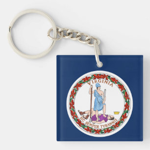 Virginia flag key ring