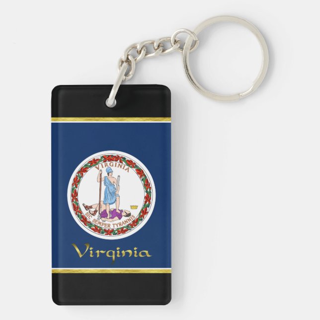 Virginia flag key ring (Back)