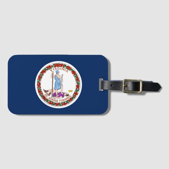 Virginia flag luggage tag (Front Horizontal)