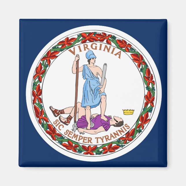 Virginia flag magnet (Front)