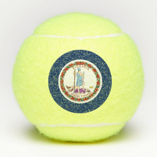 Virginia flag tennis balls