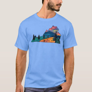 Virginia Fly Fishing State River Sunset by TeeCrea T-Shirt