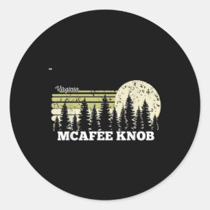 Virginia Hiking Mcafee Knob Trees Nature Forest Classic Round Sticker