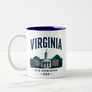 Virginia Historic Scenic Journey Two-Tone Coffee Mug