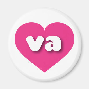 Virginia hot pink heart - I love va Magnet