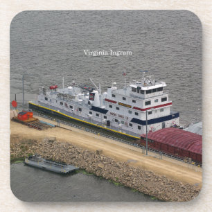 Virginia Ingram set of 6 hard plastic coasters