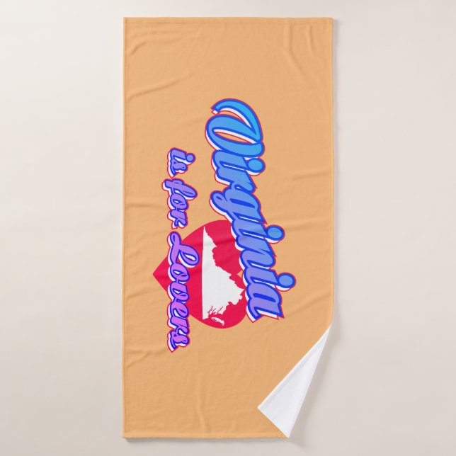 Virginia is for Lovers  Bath Towel (Bath Towel)