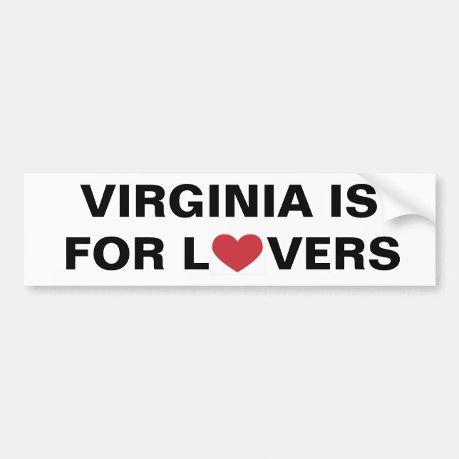 Virginia is for Lovers Bumper Sticker (Front)