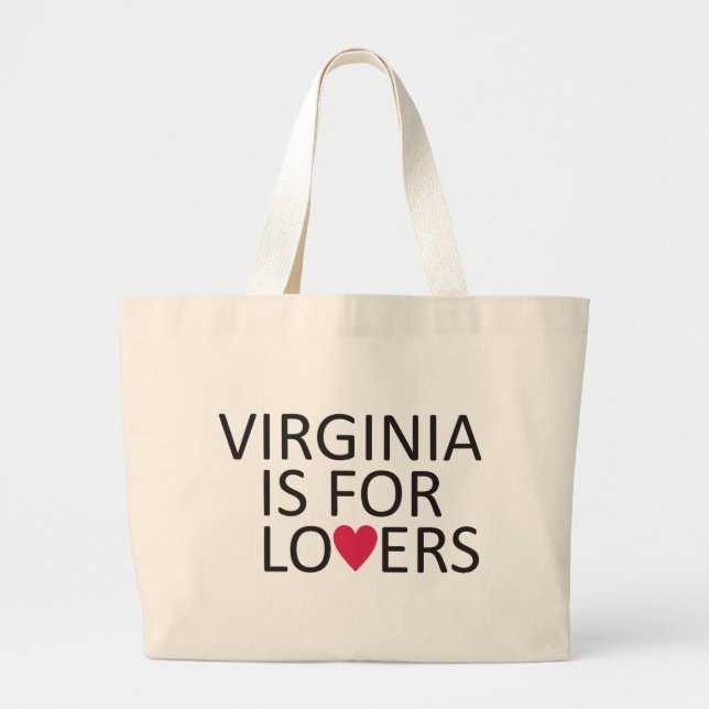 Virginia is for lovers large tote bag (Front)