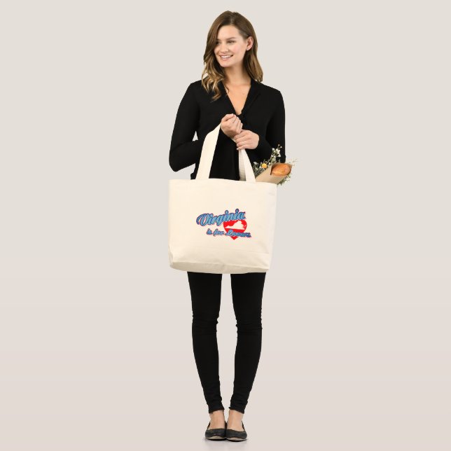 Virginia is for Lovers Large Tote Bag (Front (Model))